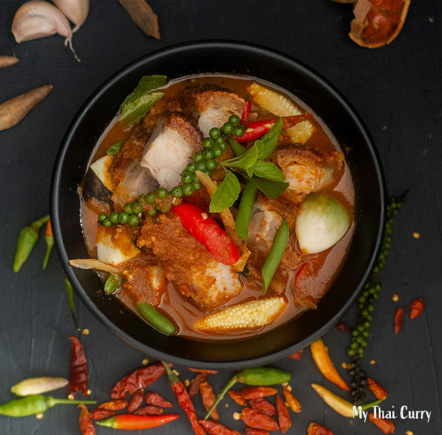 Serving presentation for Thai Jungle curry